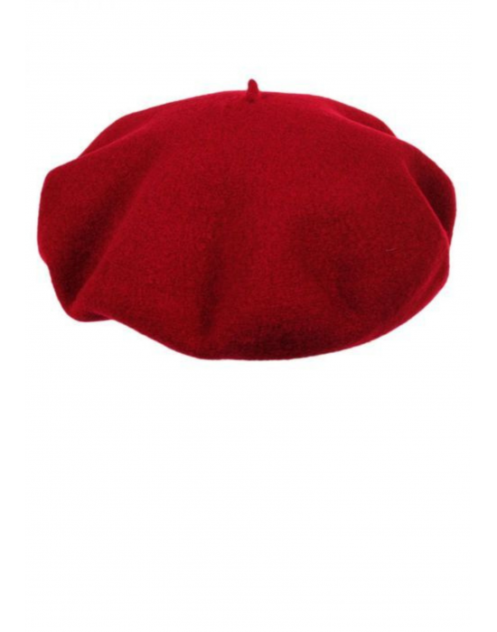 Unisex Pure wool Basque beret cap red